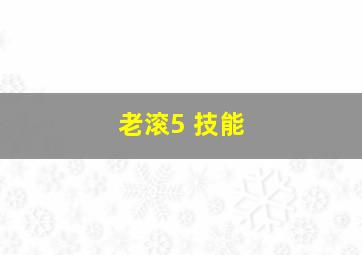 老滚5 技能